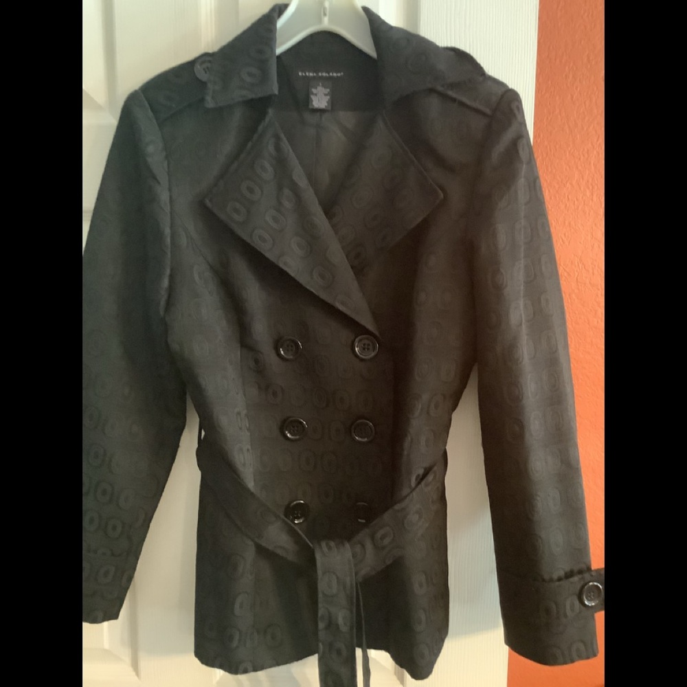 Elena Solano black trench coat